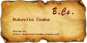 Bukovits Csaba névjegykártya